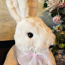 Coelho De Páscoa Pelúcia Creme 40x20x24cm Decoração Páscoa