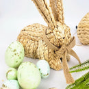 Kit Decoração Pascoa Fibra Natural Coelho Cenoura Ovo 19pc