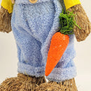 Coelho De Palha Azul E Amarelo Chapéu 46x22x10cm Páscoa