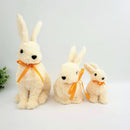 Coelho De Pelúcia Laço Laranja 32/20/13cm Páscoa Kit 3pc
