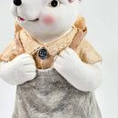 Coelha Campestre Decorativa Resina Com Cesto 47cm Páscoa